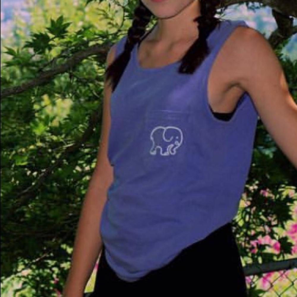 WOMENS IVORY ELLA PURPLE TANK TOP